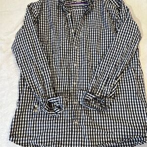 Black and White Checkered Button-Up Shirt